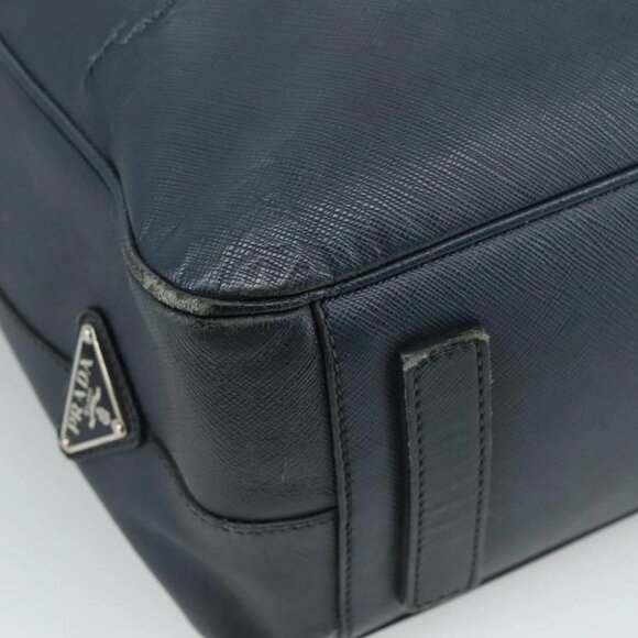 PRADA Business Bag Leather Navy Auth 102353 - Picture 5 of 16
